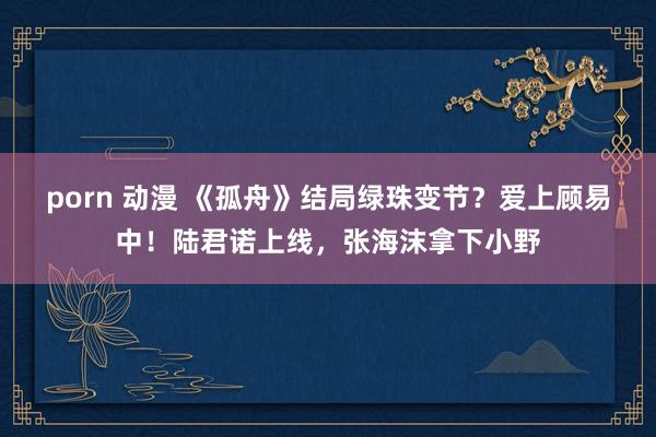 porn 动漫 《孤舟》结局绿珠变节？爱上顾易中！陆君诺上线，张海沫拿下小野