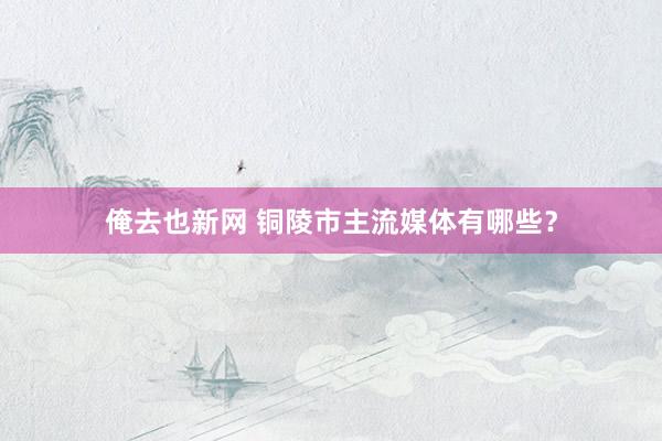 俺去也新网 铜陵市主流媒体有哪些？