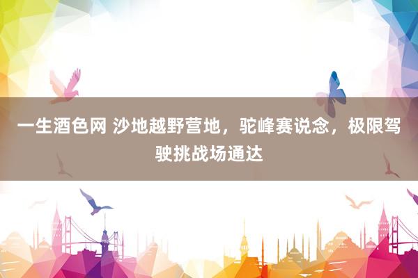 一生酒色网 沙地越野营地，驼峰赛说念，极限驾驶挑战场通达